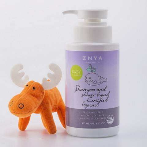 Znya Organics - USDA Organic Baby Shampoo and Shower Liquid (300 ml.)