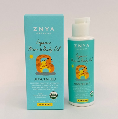 Znya Organics - USDA Organic Mom & Baby Oil Unscented (60 ml.)