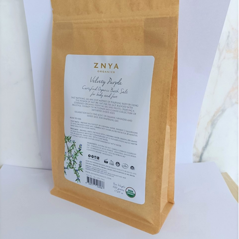 Znya Organics - USDA Organic Velvety Purple Bath Salt (500 g.)