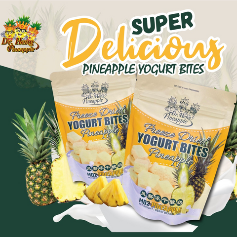 DR HENG FREEZE DRIED YOGURT BITES PINEAPPLE