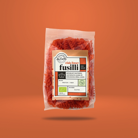 Red Lentils Pasta Fusilli Organic & Gluten free