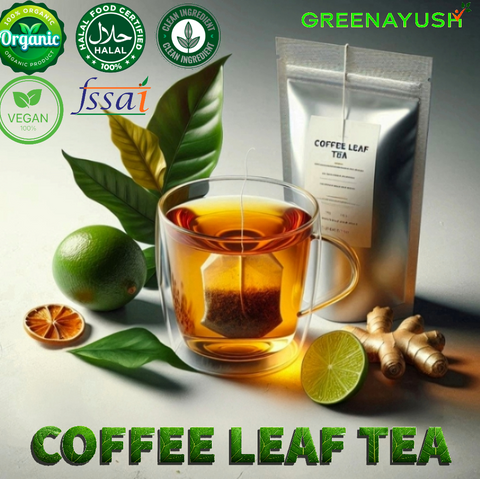 GreenAyush Coffee Leaf Tea - Dip Tea - Ginger Lime