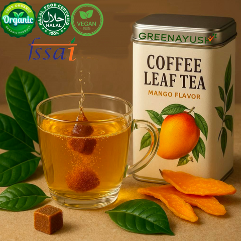 GreenAyush Coffee Leaf Tea - Cube form - Mango