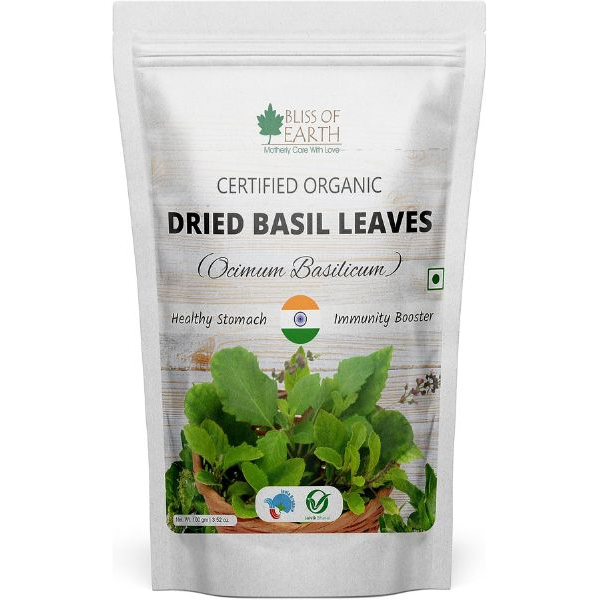 Bliss of Earth Organic Dried Basil Leaves Tusli leaf 100 gm