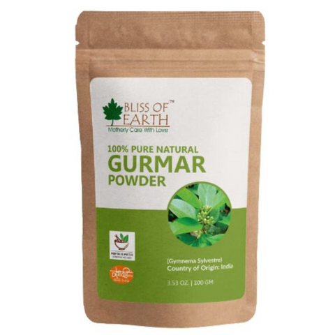 Bliss of Earth™ 100% Pure & Original Gurmar Powder | 100GM | Gymnema Powder | Naturally Controls Sugar Levels | Treats Constipation & Improves Digestion | Helps Weight Loss |