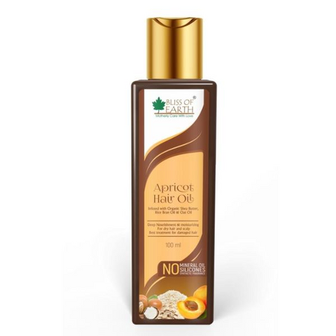 Bliss of earth Apricot Hair Oil for softness extreme dry and damaged hair 100ml