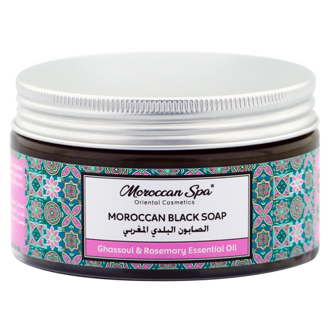 MOROCCAN BLACK SOAP WITH GHASSOUL & ROSEMARY ESSENTIAL OIL 250g