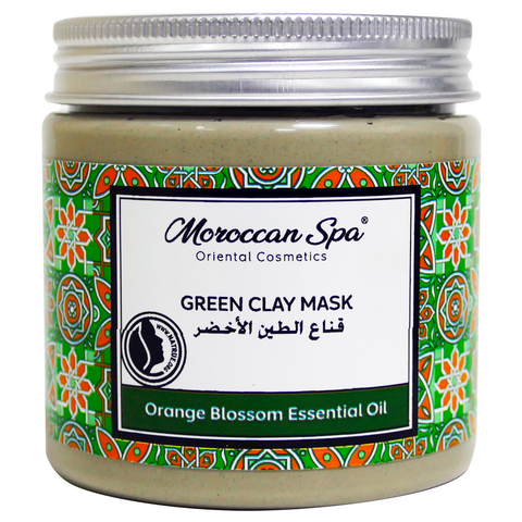 GREEN CLAY MASK WITH ORANGE BLOSSOM ESSENTIAL OIL 300g