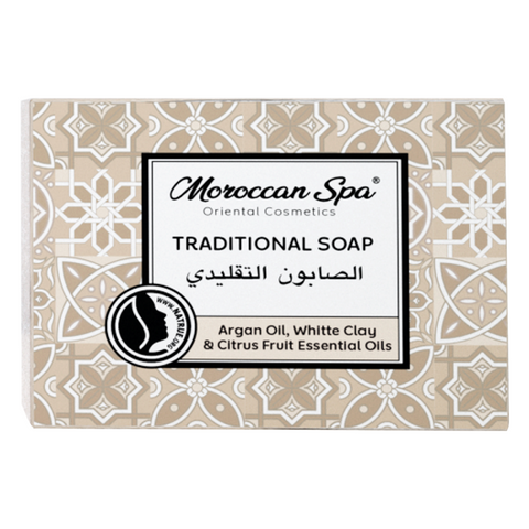 TRADITIONAL SOAP WITH ORGANIC ARGAN OIL & WHITE CLAY & CITRUS ESSENTIAL OIL 100g