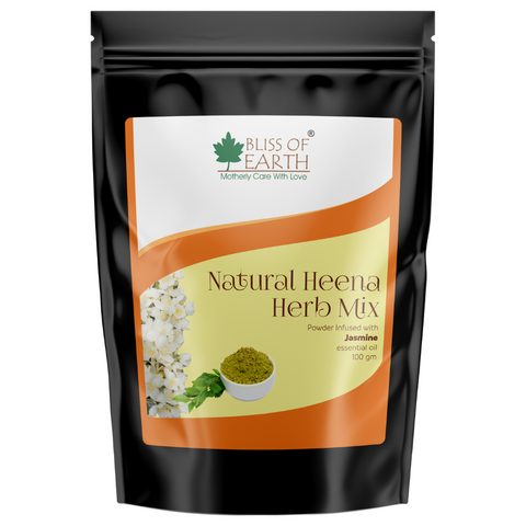 Bliss Of Earth Natural Jasmine Herbal Henna Powder 100gm