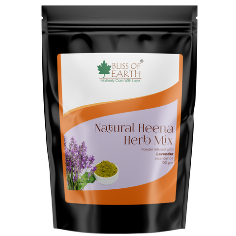 Bliss Of Earth Natural Lavender Herbal Henna Powder 100gm