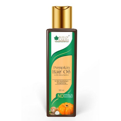 Bliss Of Earth Pumpkin Hair Oil With Shea Butter (For Hair Smoothening & Streghtenining) 100ml