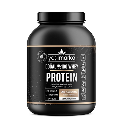 Yeşilmarka Natural %100 Whey Protein Powder – Vanilin / Cocoa - 1540g