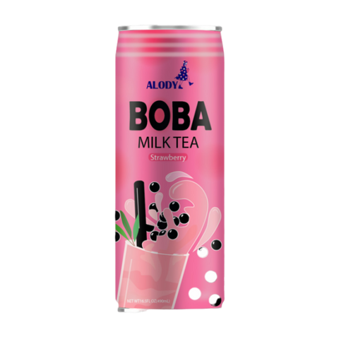 Boba Milk Tea Strawberry Flavor 490ml