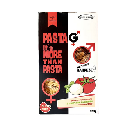 Gluten-free rice pasta PASTA G with tomato, basil and cheese aroma, Fusilli 240g, Healthy Generation