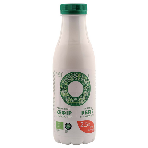 Organic kefir thermostatic, fat content 2.5 % wt. 470 g.