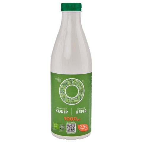 Organic drinking kefir, fat content 2.5 % wt 1000 g.