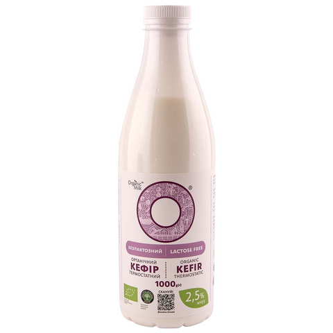 Organic kefir lactose-free, fat content 2.5 % wt 1000 g.