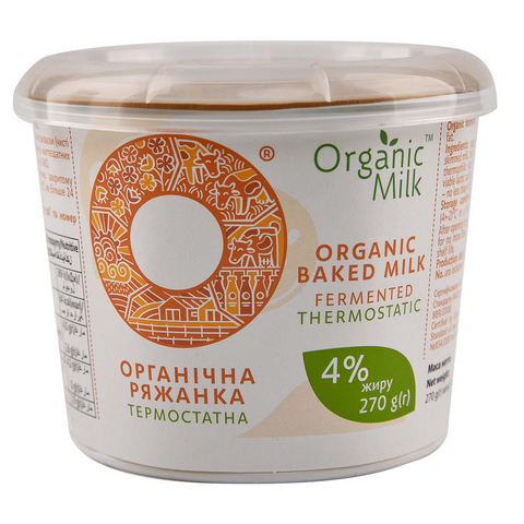 Organic fermented baked milk thermostatic 4,0% 270g.