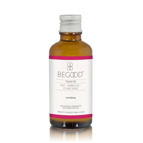 BEGOOD 100% Natural Facial Oil - Oat, Hibiscus, Clary Sage (soothing) / 50ml