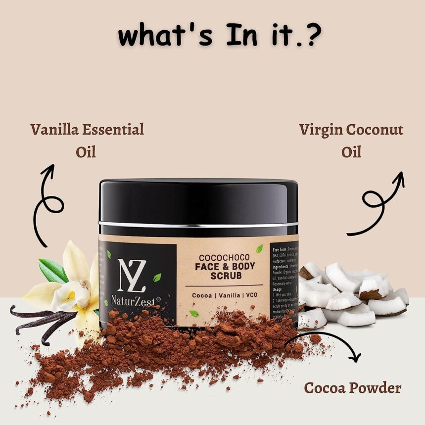 Coco Choco Body face Scrub for smooth polished skin – Arabian Organics