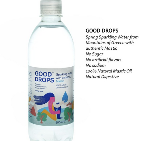 GOODDROPS Spring Sparkling Water with Mastiha
