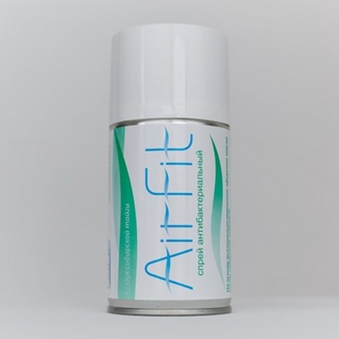 AirFit antibacterial spray (cedar) in aerosol package with dispenser