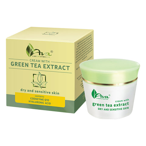 Cream For Dry And Sensitive Skin With Green Tea Extract And Coenzyme Q10+R