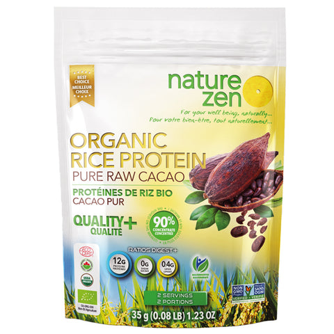 Nature Zen Organic Rice Protein Powder - Pure Raw Cacao 35g