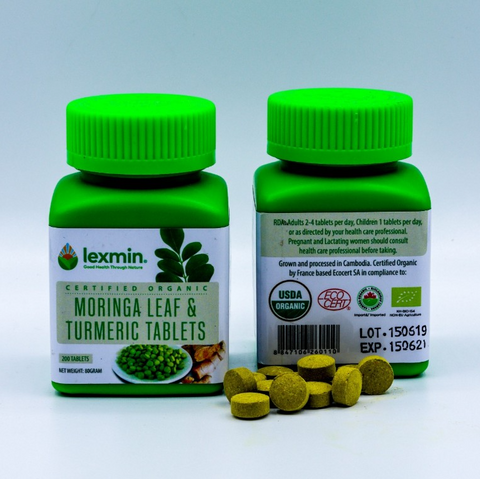 Lexmin® Organic Moringa Turmeric Tablets (200 tablets) (1kg)