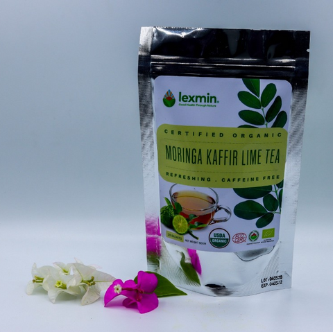 Lexmin® Organic Moringa Kaffir Lime Tea Sachet