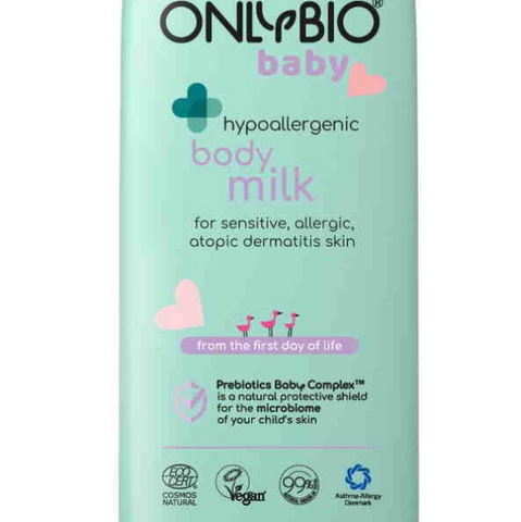 Hypoallergenic body milk for kids