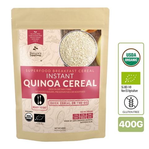 Nature's Superfoods Organic Breakfast Cereals: Instant Quinoa Cereal Flakes 400g