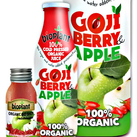 BIOPLANT 100% Cold Pressed Organic Juice from Goji Berry & Apple
