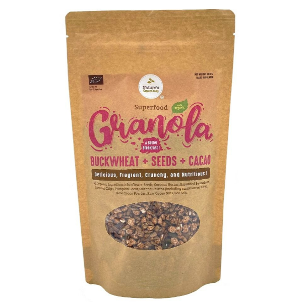 Nature's Superfoods Organic Granola Cereal - Buckwheat + Seeds + Cacao