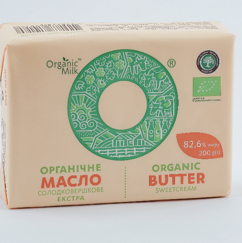 Organic sweetcream butter 200 g 82.6 %