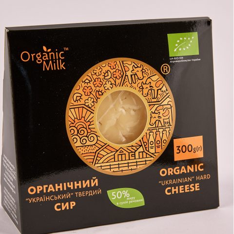 Organic hard cheese “Ukrainian”  50 % 300 g