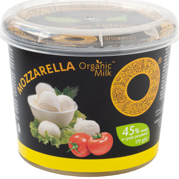 Organic Soft Mozzarella cheese in Brine 175 g 45 %