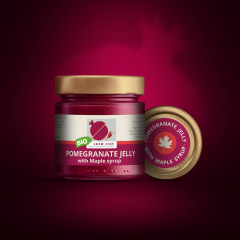 LIQUID RUBY ORGANIC POMEGRANATE JELLY WITH MAPLE SYRUP