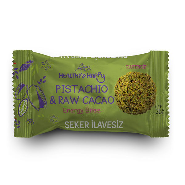 Healthy&Happy Energy Bites - Pistachio & Raw Cacao