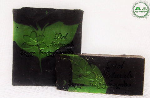 Soap with activated charcoal and tea tree essential oil