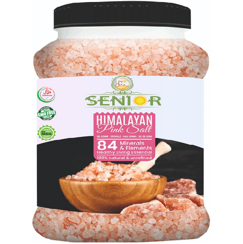 Senior Pink Himalayan Coarse Salt 1 kg Jar