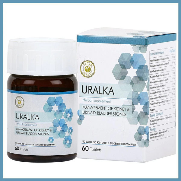 HerbRoot Uralka Tablets (60 Tablets) - kidney and urinary bladder stones