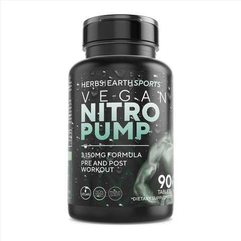 NitroPump Nitric Oxide Supplement 3150MG 90 Tablets Vegan NON-GMO Extended Release Formula All Day Boost, Heart, Brain, Circulation, Doctor Formulated Herbs of the Earth
