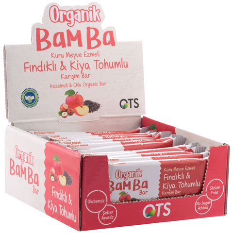 Bamba Organic Fruit & Nuts Bar - Hazelnut & Chia
