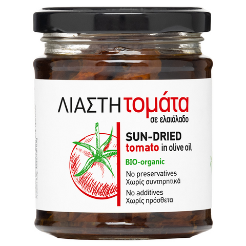 Sundried Tomato in olive oil Organic 180g Jar