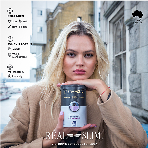 Réal Slim Collagen + Whey protein + Vitamin C Blend (Blueberry Flavour)