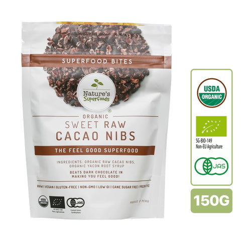 Nature's Superfoods Organic Sweet Raw Cacao Nibs