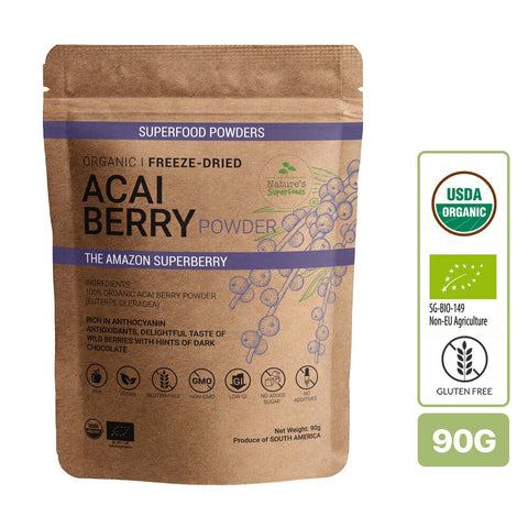 Nature's Superfoods Organic Acai Berry Powder Freeze-Dried