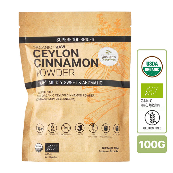 Nature's Superfoods Organic Ceylon Cinnamon Powder